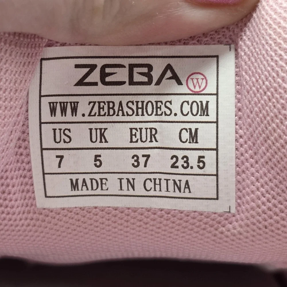 Zeba Sneakers‎ Womens 7 Gray Pink Hands Free Step In Walking Comfort Shoes NWOB